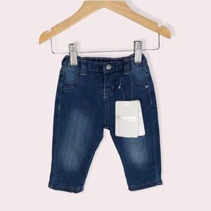 NWT‎ Mayoral Newborn jeans skinny dark wash size 2-4 months